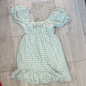 Ty Green Gingham Kids Dress